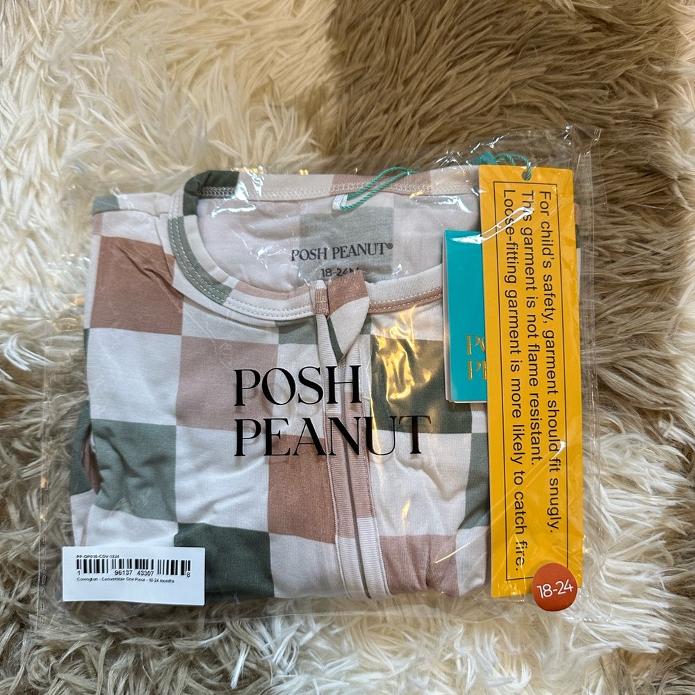 Posh Peanut Checkered Convertible Jammies